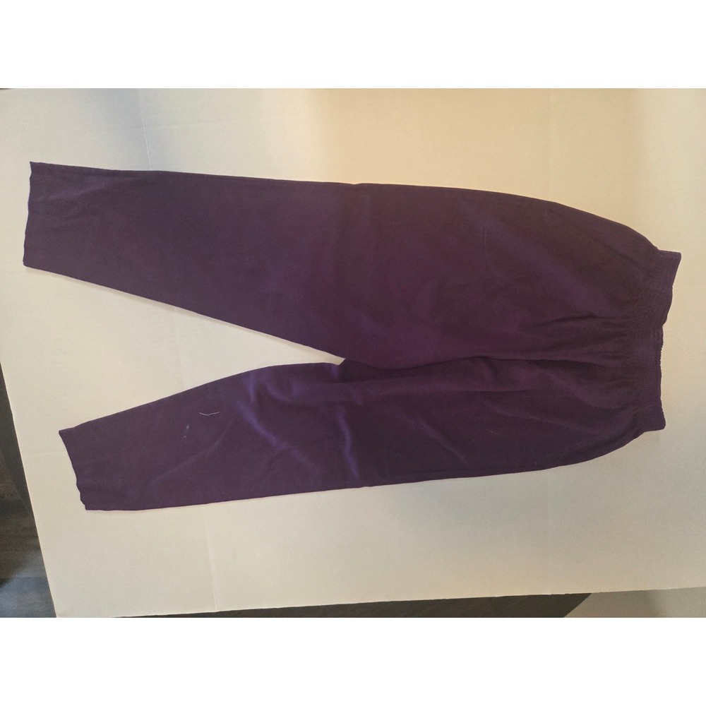 Vintage Season Ticket Purple Elastic Waist Tapered Leg Pants Made in USA